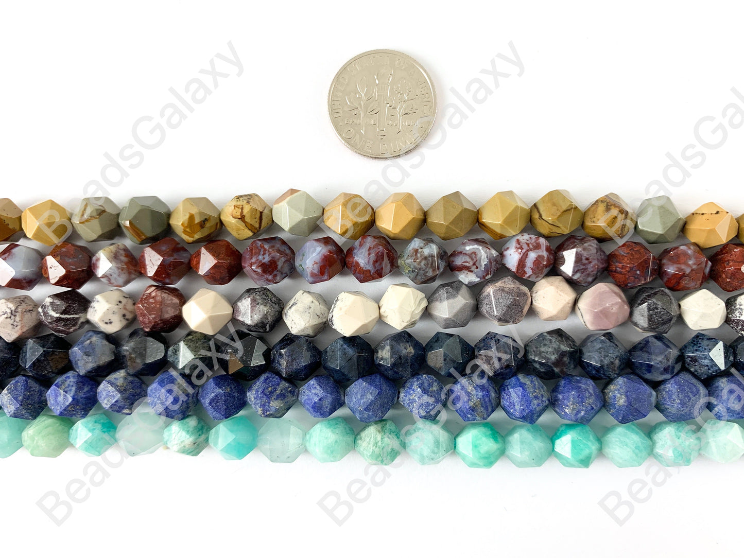 8mm Handcut Gemstones Starcut Faceted Natural Gemstone Beads Around 15"