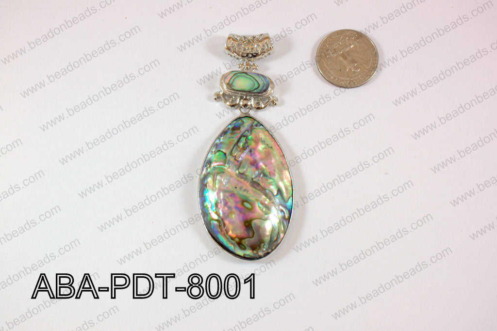 Abalone Pendant Oval 38x80mm ABA-PDT-8001
