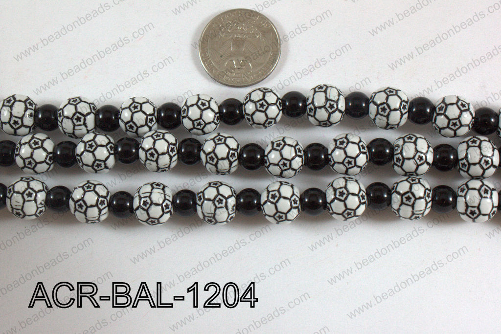 Acrylic Round Ball 12mm soccerball ACR-BAL-1204