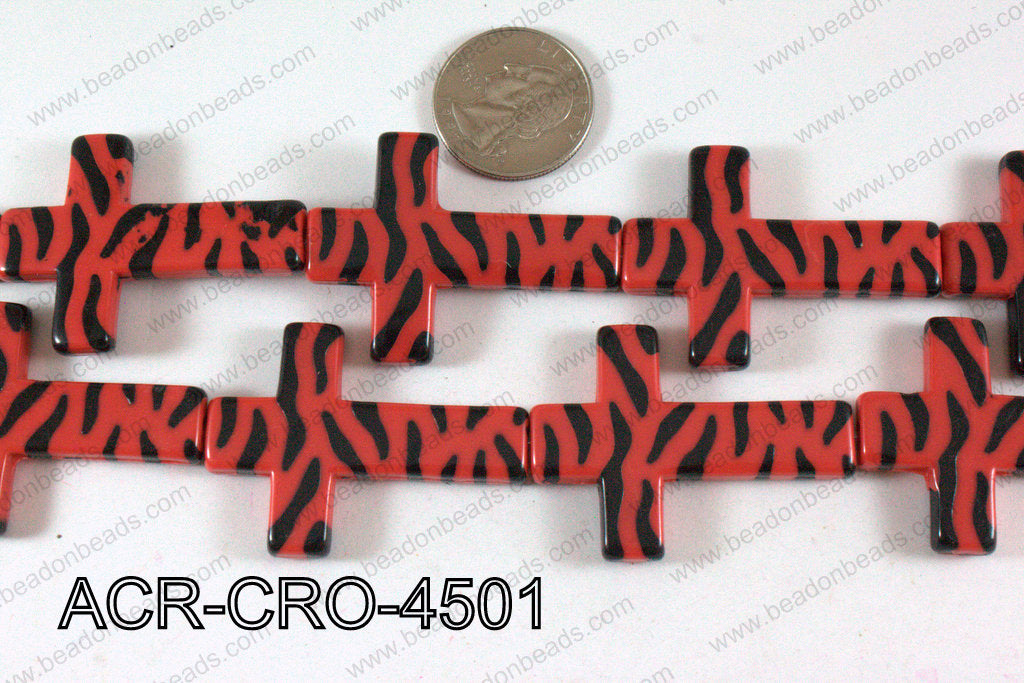 Acrylic Cross Red 45mm ACR-CRO-4501