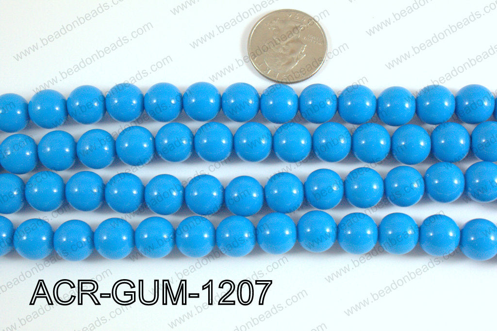 Acrylic Gumball beads blue 12mm ACR-GUM-1207