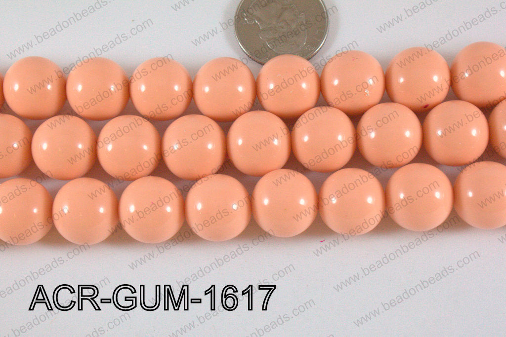 Acrylic Gum Ball Peach 16mm ACR-GUM-1617