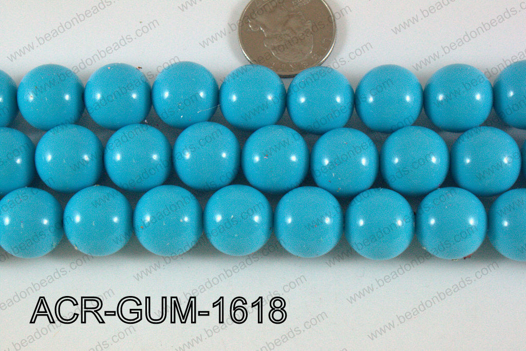 Acrylic Gum Ball Blue 16mm ACR-GUM-1618