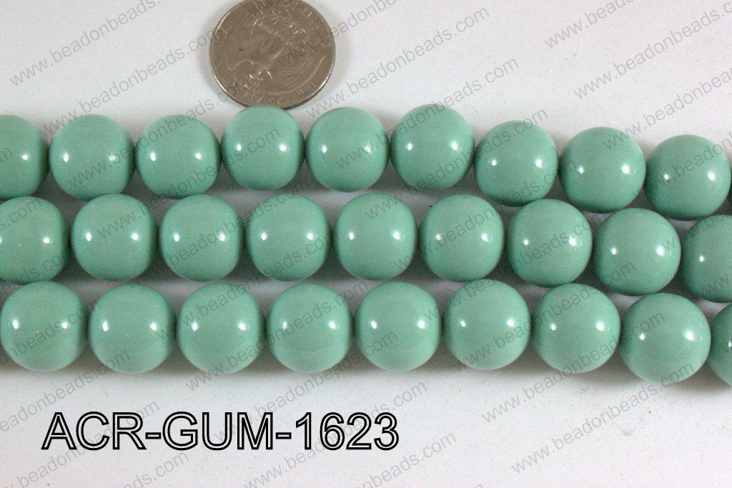 Acrylic Gum Ball Mint Green 16mm ACR-GUM-1623