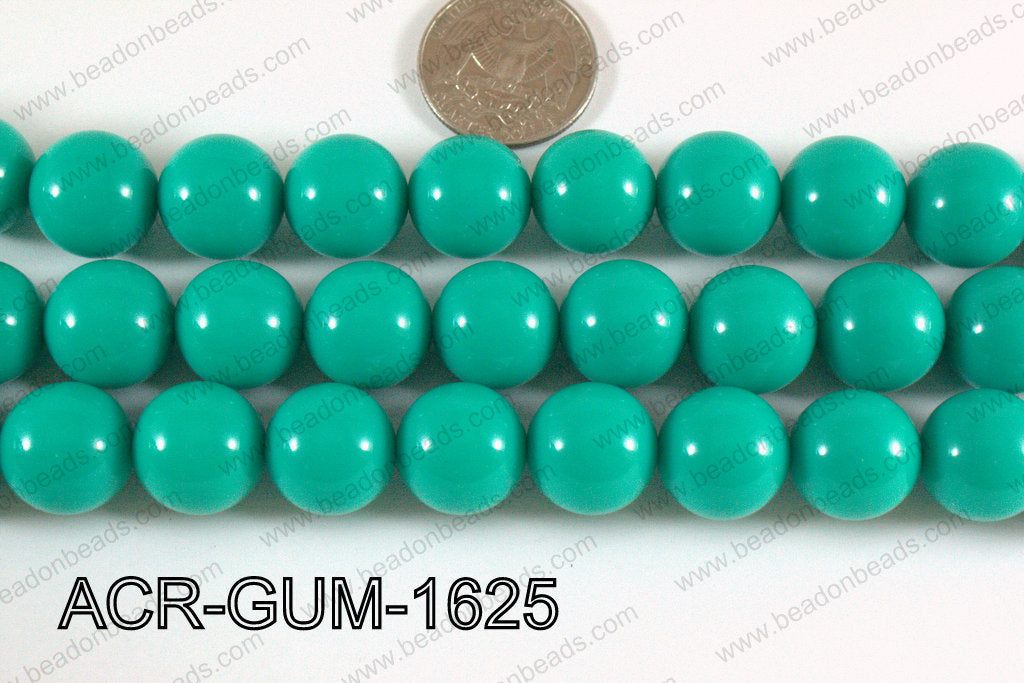 Acrylic Gum Ball Dark Green 16mm ACR-GUM-1625