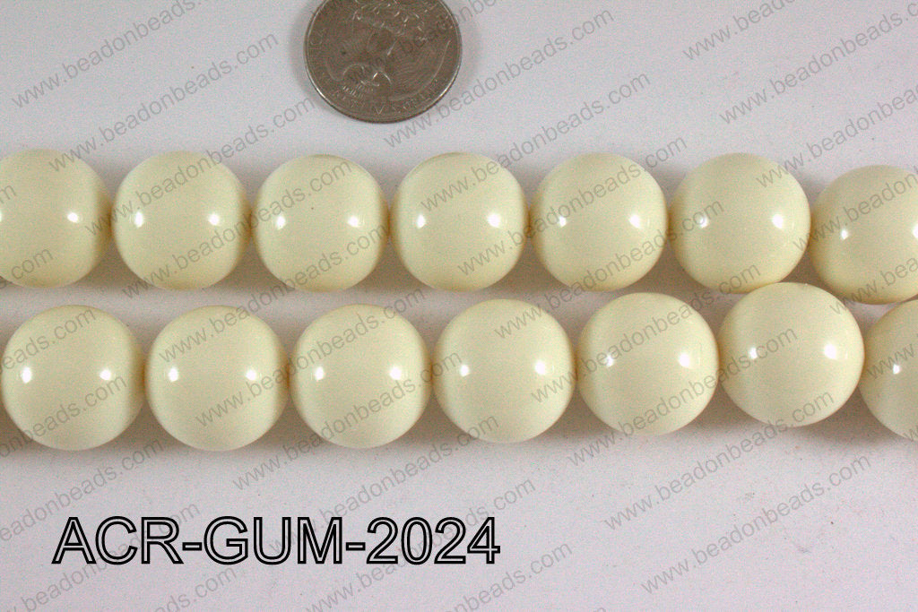 Acrylic Gum Ball Cream 20mm ACR-GUM-2024