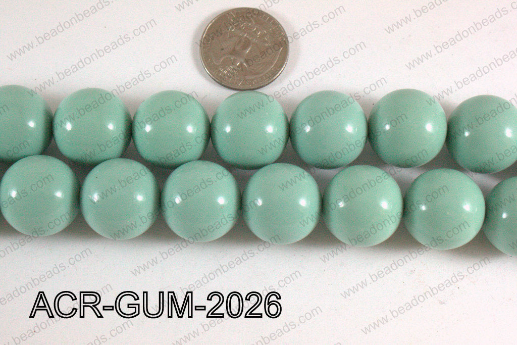 Acrylic Gum Ball Mint Green 20mm ACR-GUM-2026