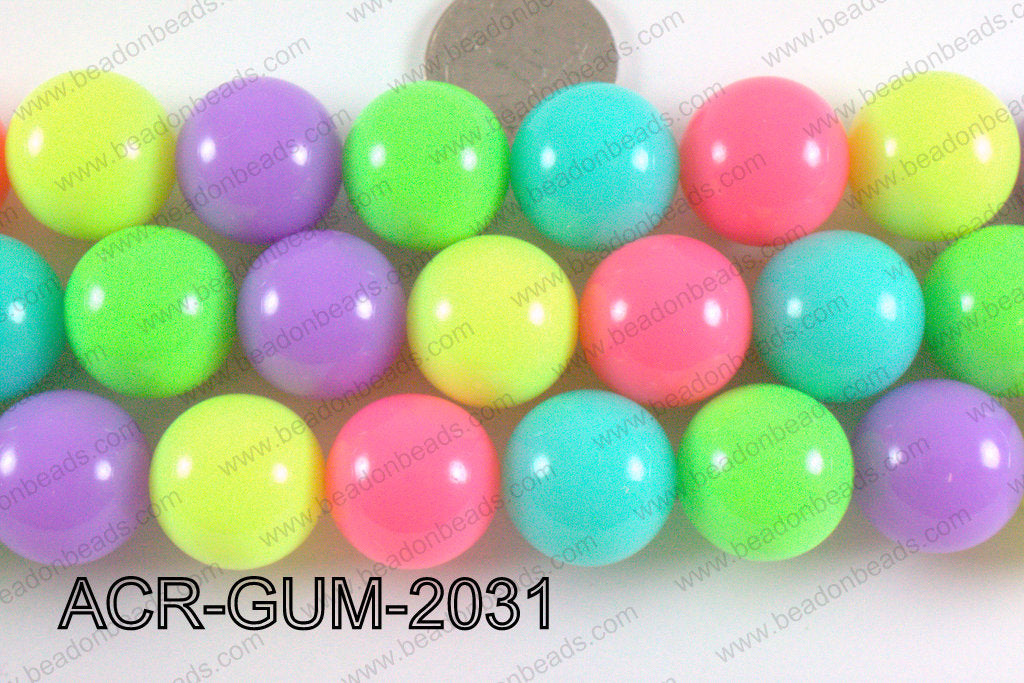 Acrylic Gum Ball Multicolor 20mm ACR-GUM-2031