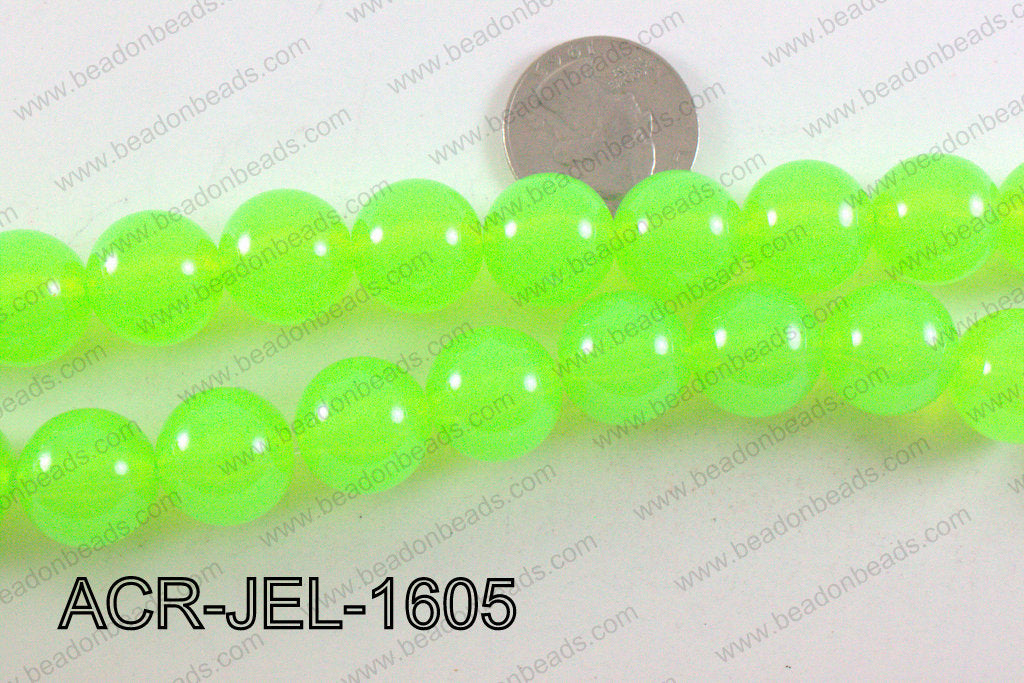 Acrylic Jelly Gumball Lime 16mm ACR-JEL-1605