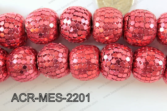 Acrylic Mesh beads 22mm ACR-MES-2201