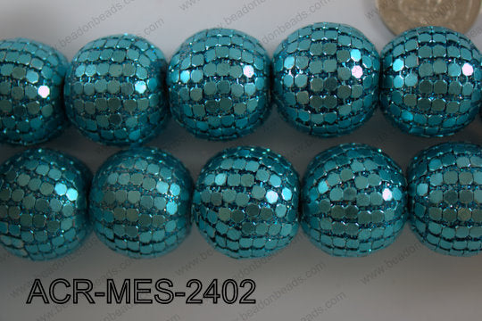 Acrylic Mesh beads 24mm ACR-MES-2402