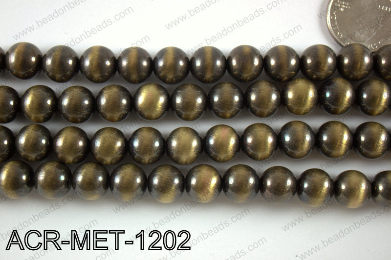 Acrylic metallic coated beads 12mm ACR-MET-1202