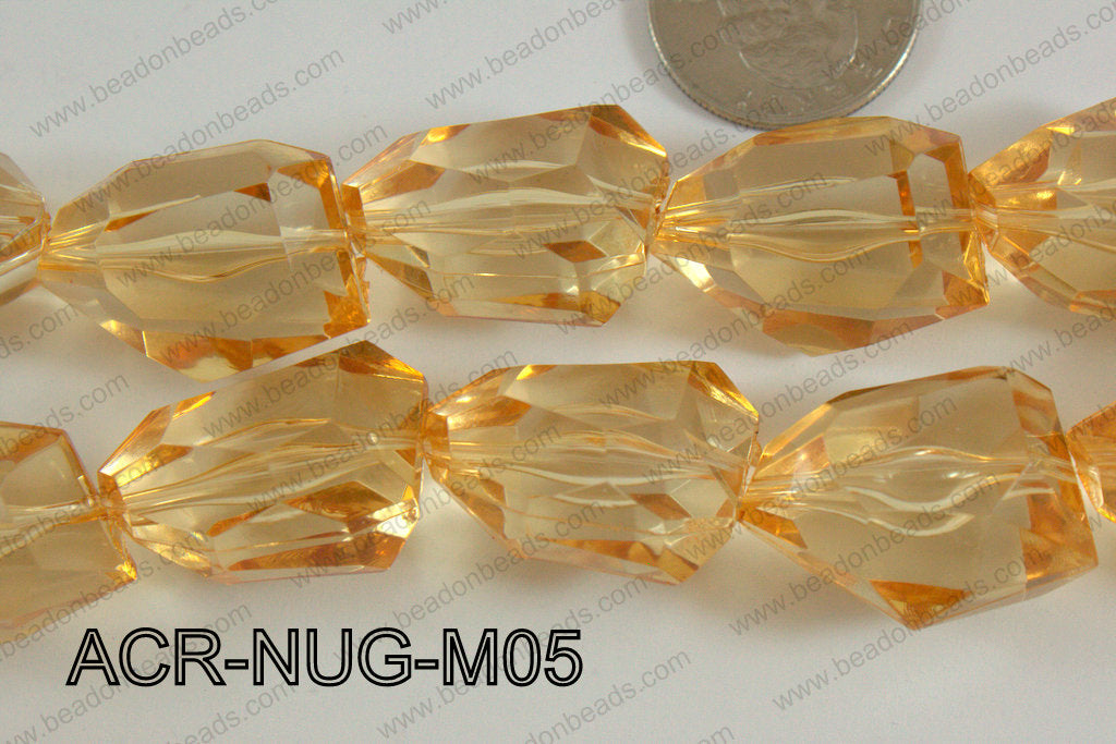Acrylic Nugget Champange 20x26mm ACR-NUG-M05