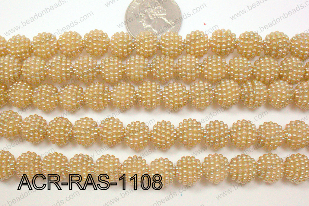 Acrylic Raspberry round Champange 11mm ACR-RAS-1108