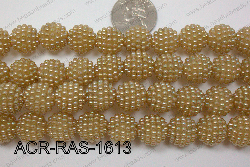 Acrylic Raspberry round Champange 14mm ACR-RAS-1613