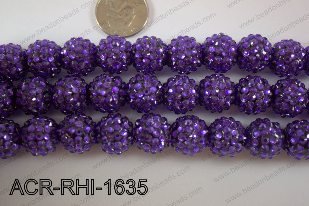 Acrylic Rhinestones Round 16mm purple ACR-RHI-1635