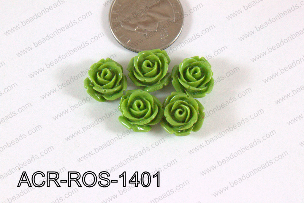 Acrylic Rose Green 14mm ACR-ROS-1401