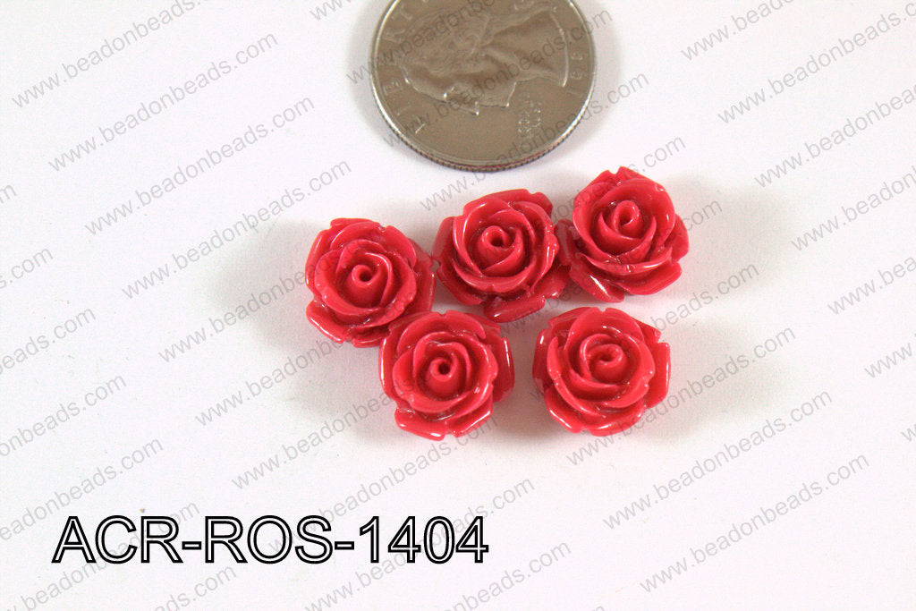 Acrylic Rose Hot Pink 14mm ACR-ROS-1404
