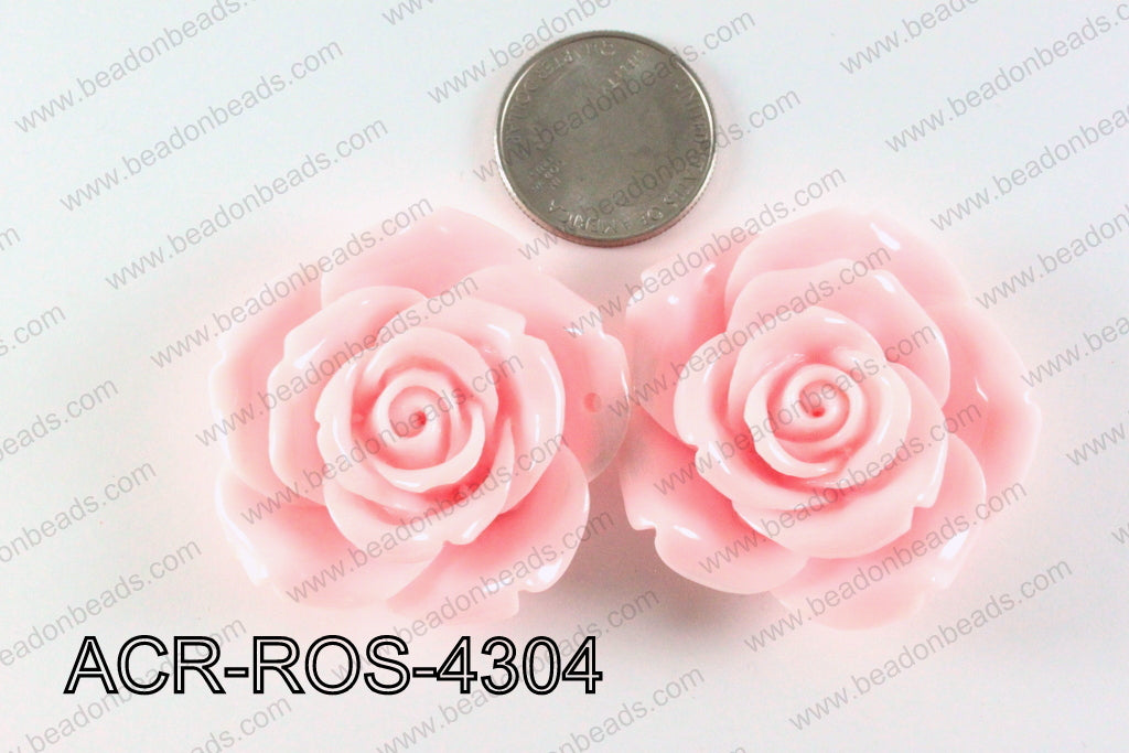 Acrylic Pendant Rose Light Pink 43mm ACR-ROS-4304