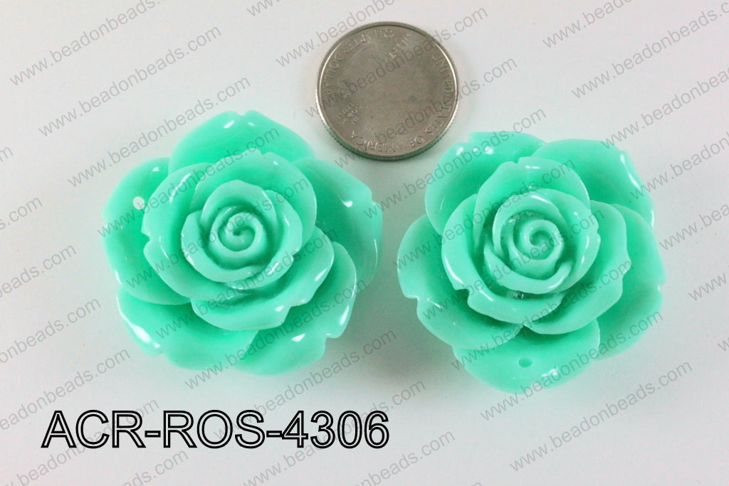 Acrylic Pendant Rose Mint 43mm ACR-ROS-4306