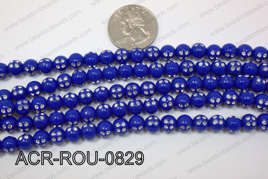 Acrylic Dice Round Dark Blue 8mm ACR-ROU-0829