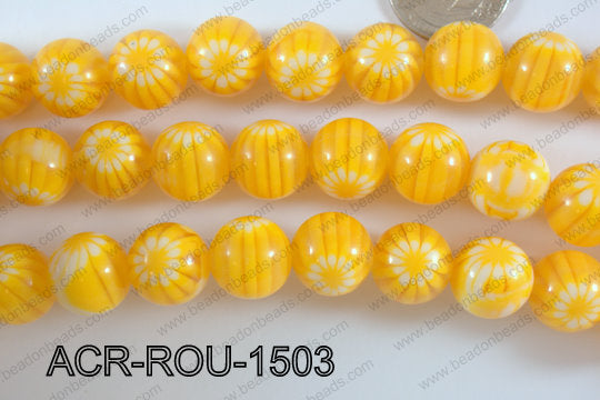 Acrylic Round Yellow 15mm ACR-ROU-1503