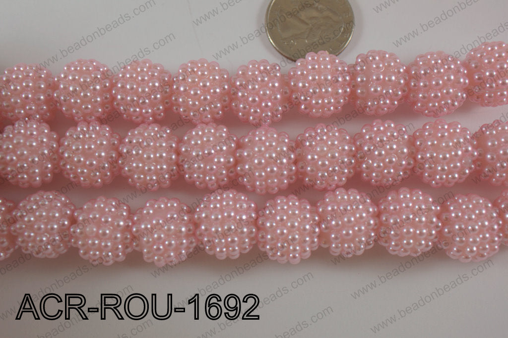 Acrylic Round 16mm Light pink ACR-ROU-1692