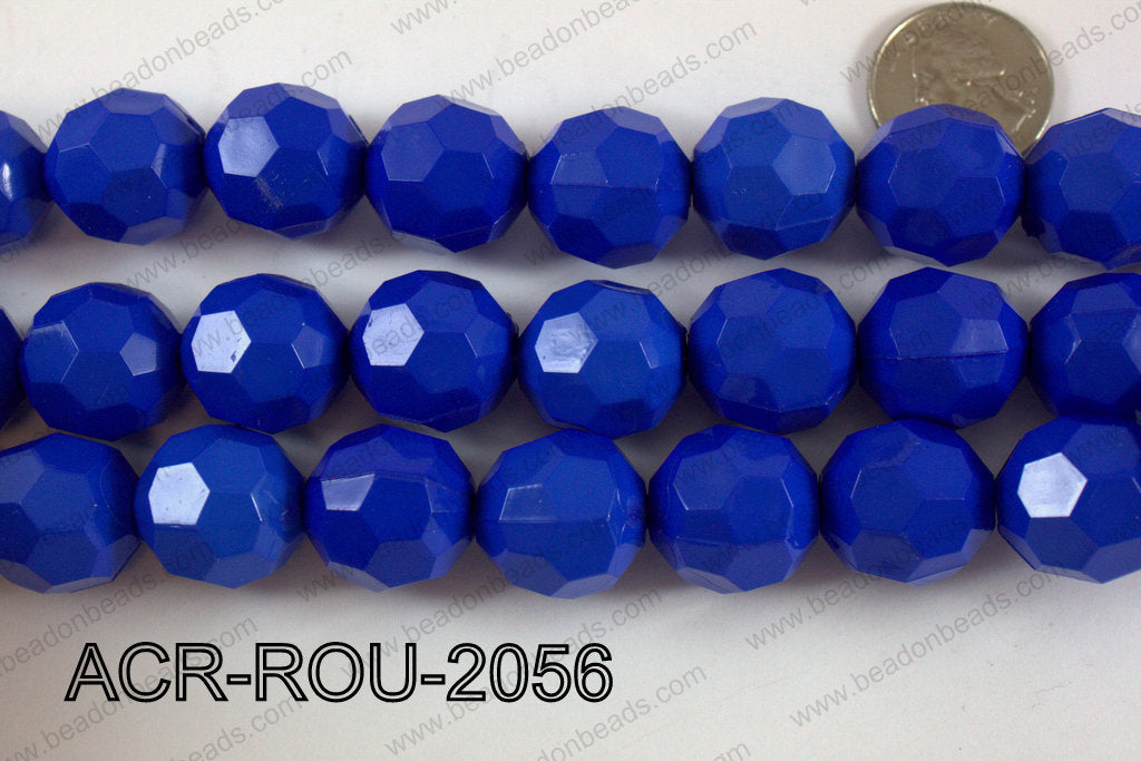 Acrylic Round faceted 20mm dark blue ACR-ROU-2056