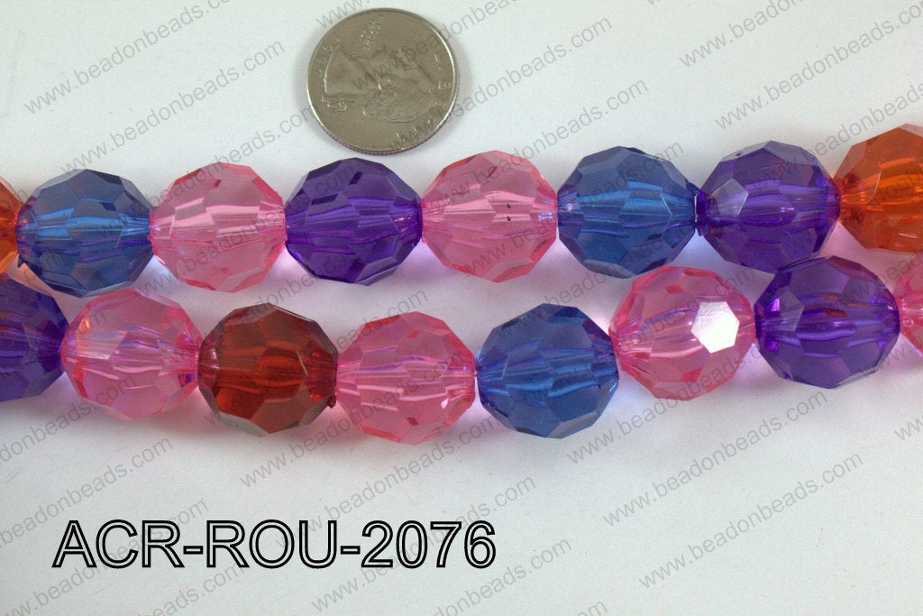 Acrylic Round faceted 20mm ACR-ROU-2076