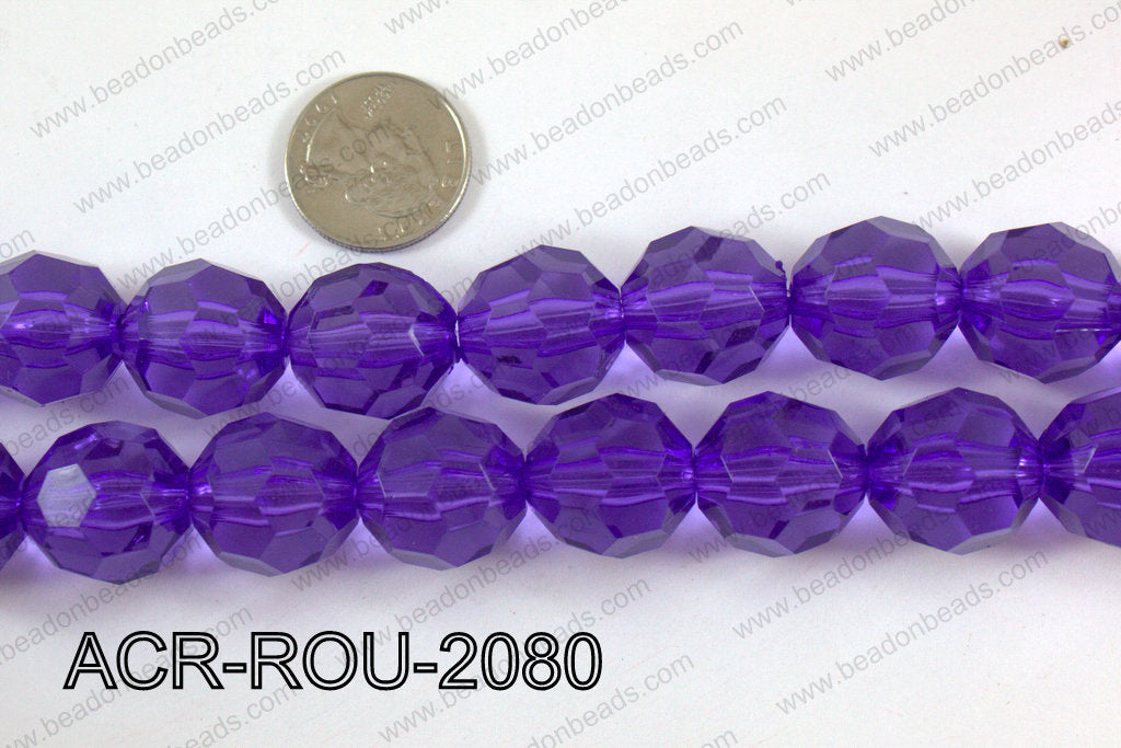 Acrylic Round faceted 20mm ACR-ROU-2080