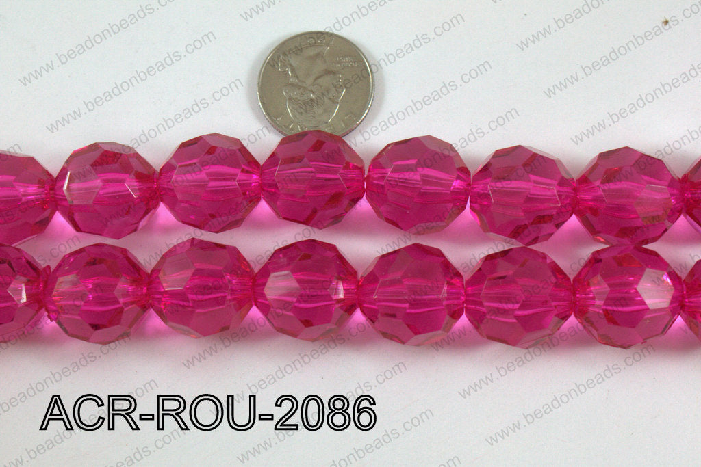 Acrylic Round faceted 20mm ACR-ROU-2086