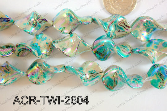 Acrylic Twisted 17x26mm ACR-TWI-2604