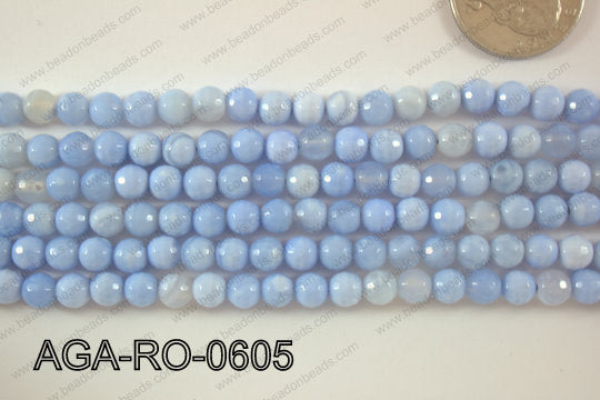Agate Round Faceted 6mm AGA-RO-0605