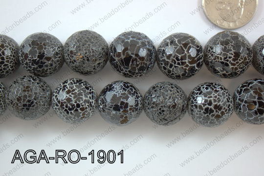 Black Agate Round 19mm AGA-RO-1901
