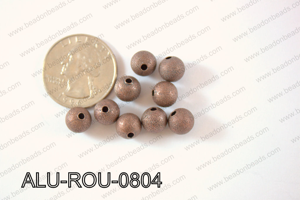 Aluminium Beads Round 8mm Copper ALU-ROU-0804
