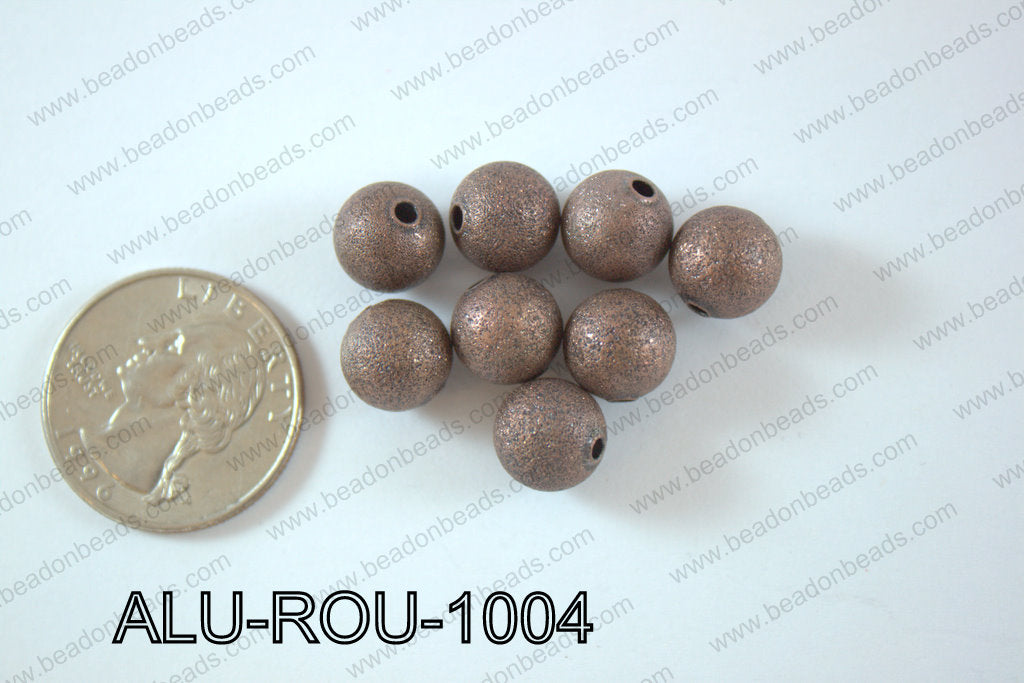 Aluminium Beads Round 10mm bronze ALU-ROU-1004