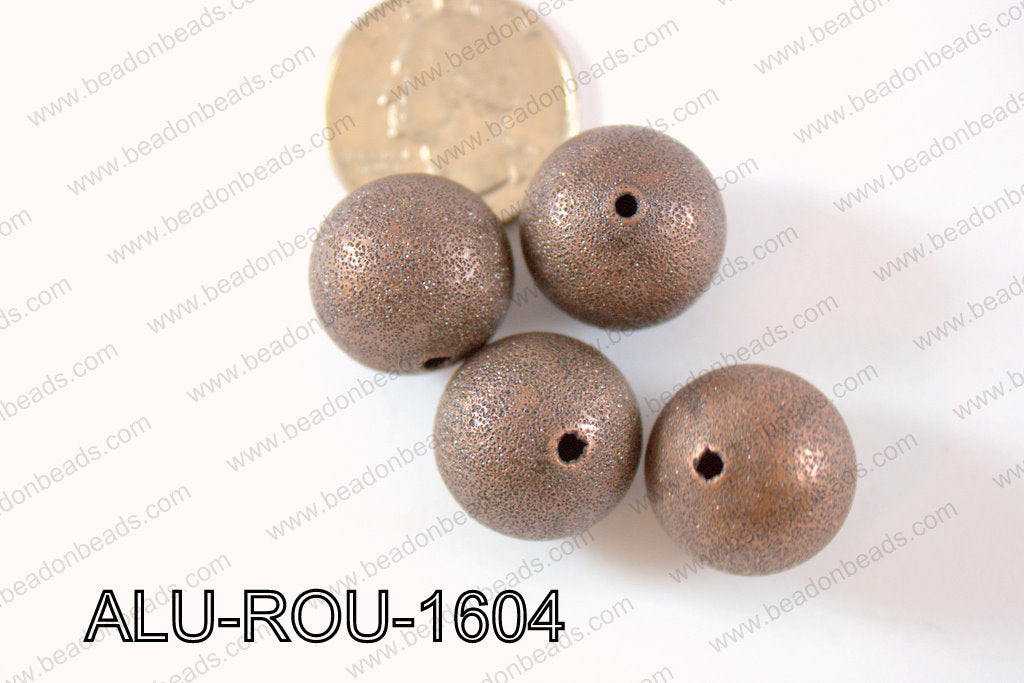 Aluminium Beads Round 16mm bronze ALU-ROU-1604