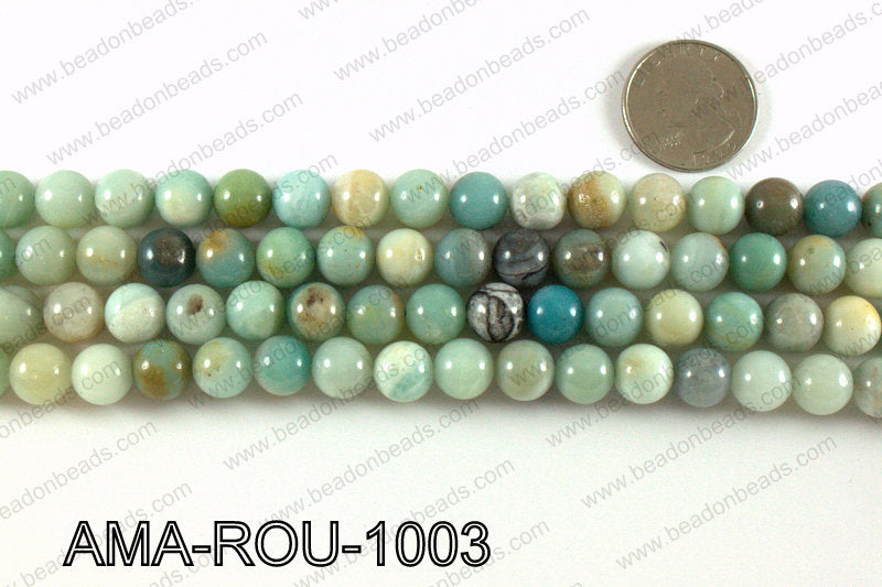 Round Amazonite beads 10mm AMA-ROU-1003