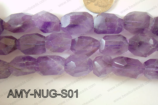 Amethyst Nugget Small Faceted 15-20mm AMY-NUG-S01