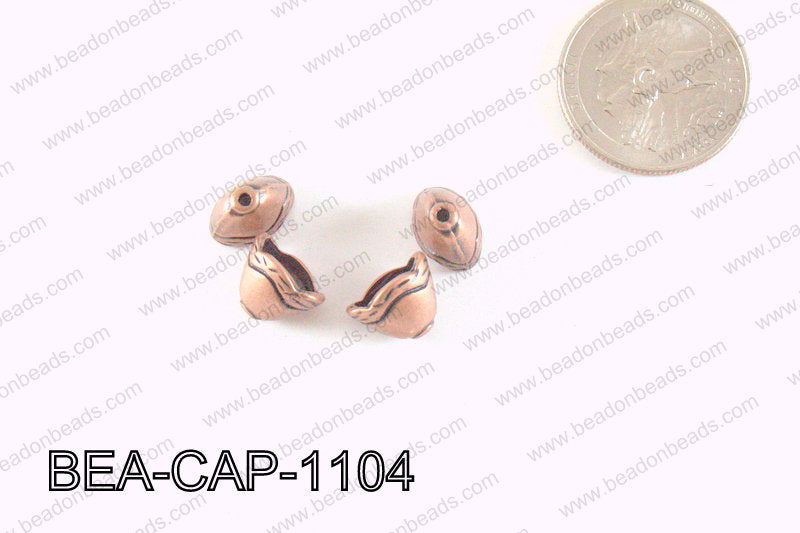 Pewter Beadcap Copper 8x11mm BEA-CAP-1104