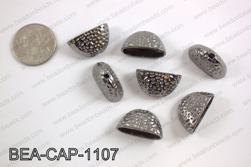 Bead cap 14X24mm, gun metal BEA-CAP-1107