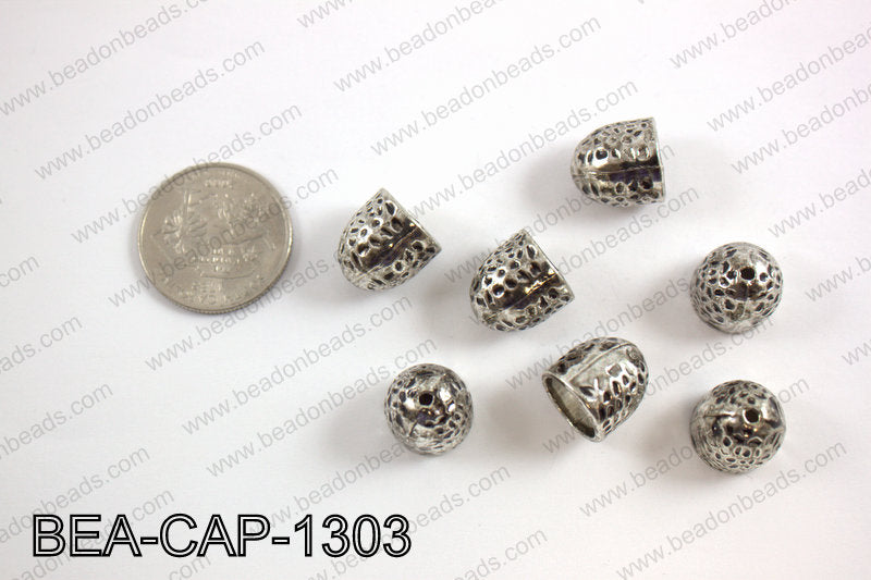 Bead cap 13mm, silver BEA-CAP-1303