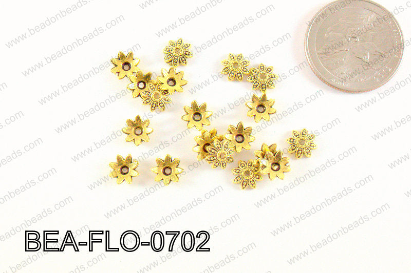 Flower Beadcap Gold 7mm BEA-FLO-0702