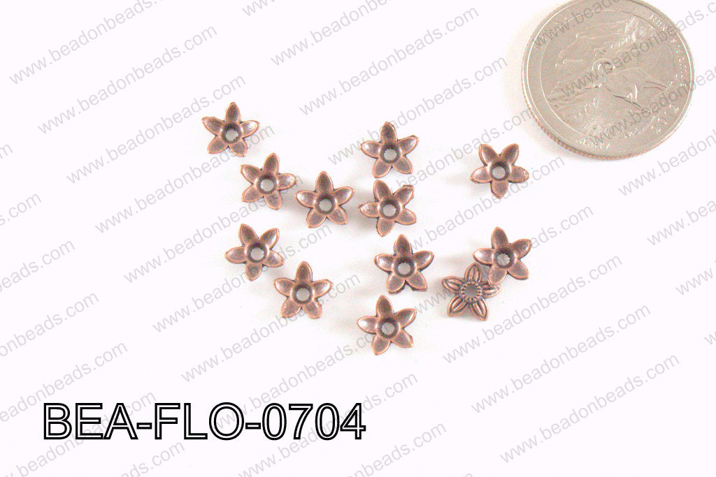 Flower Beadcap Copper 7mm BEA-FLO-0704
