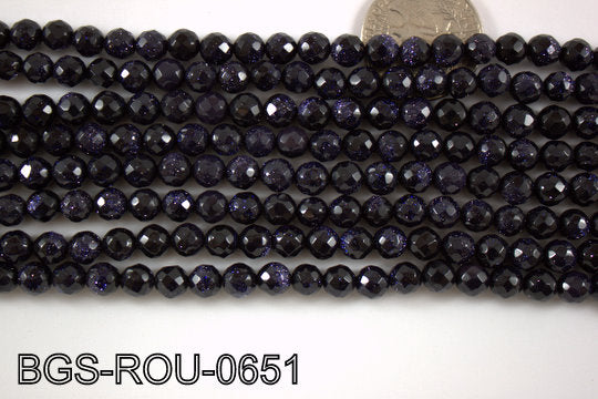 Blue Gold Stone Round 6mm BGS-ROU-0651