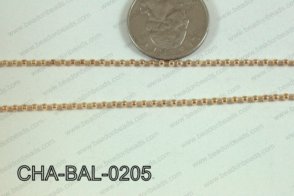 Ball Chain Rose Gold 2mm CHA-BAL-0205