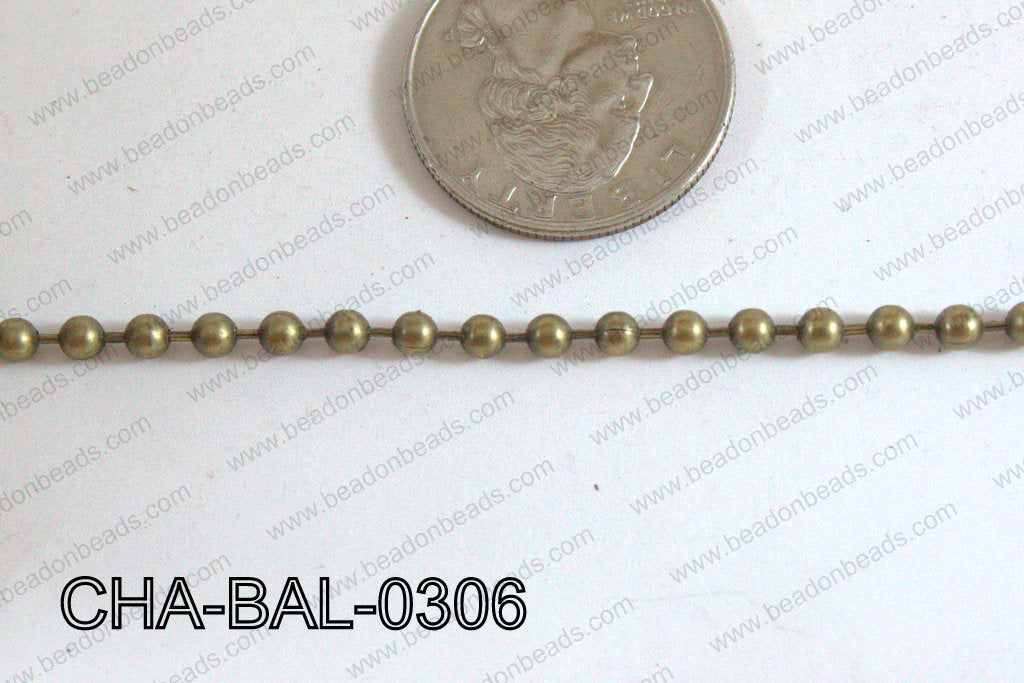 Ball Chain Bronze 3mm CHA-BAL-0306