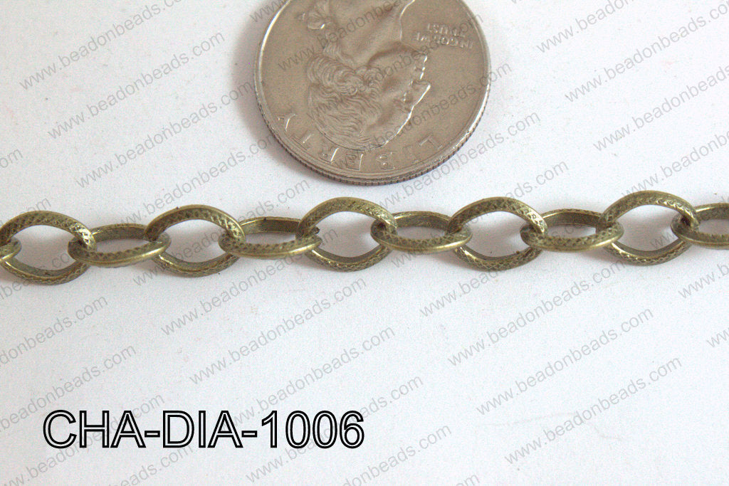 Diamond Link Chain Bronze 10x8mm CHA-DIA-1006