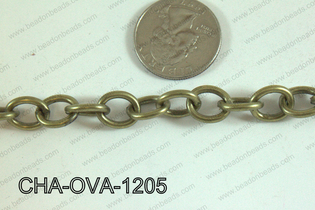 Oval Loop Chain Bronze 10x12mm CHA-OVA-1205