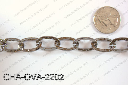 Chain Oval Gun Metal 22mm 16.4' CHA-OVA-2202